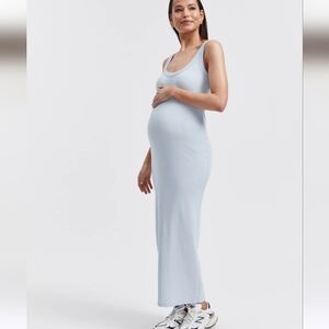 Legoe Heritage Ribbed Singlet Maxi Dress Pale Blue Brand New Size 1 Size M 4-6
